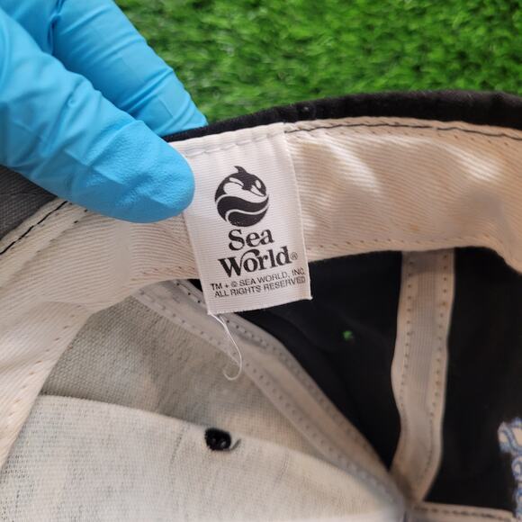 VTG 90s New Era Sea World Shamu Snapback Youth Hat Made in USA - Picture 6 of 7